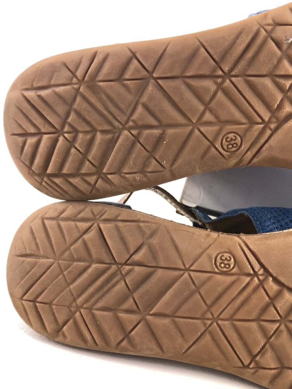 Miz Mooz Fiona Blue Leather Sandals - Picture 10 of 14